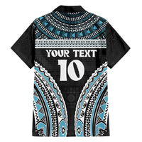 Custom Flying Fijians Rugby Hawaiian Shirt Tapa Tribal Cloth Black Color LT03 - Polynesian Pride