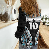 Custom Flying Fijians Rugby Women Casual Shirt Tapa Tribal Cloth Black Color LT03 - Polynesian Pride