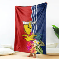 Personalised Kiribati Independence Day Blanket Kiribati Map With Flag Color LT03 - Polynesian Pride