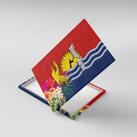 Personalised Kiribati Independence Day Canvas Wall Art Kiribati Map With Flag Color LT03 With Frame Red - Polynesian Pride