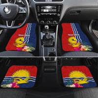 Personalised Kiribati Independence Day Car Mats Kiribati Map With Flag Color LT03 Set 4pcs Red - Polynesian Pride