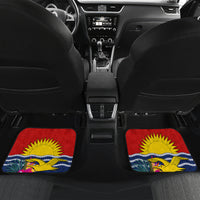 Personalised Kiribati Independence Day Car Mats Kiribati Map With Flag Color LT03 Set 2pcs - Back Red - Polynesian Pride