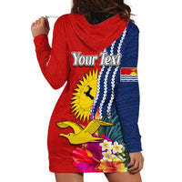 Personalised Kiribati Independence Day Hoodie Dress Kiribati Map With Flag Color LT03 - Polynesian Pride