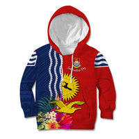 Personalised Kiribati Independence Day Kid Hoodie Kiribati Map With Flag Color LT03 Hoodie Red - Polynesian Pride