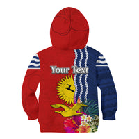 Personalised Kiribati Independence Day Kid Hoodie Kiribati Map With Flag Color LT03 - Polynesian Pride