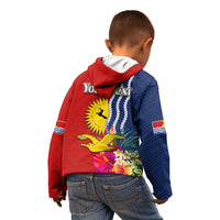 Personalised Kiribati Independence Day Kid Hoodie Kiribati Map With Flag Color LT03 - Polynesian Pride