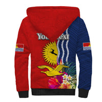 Personalised Kiribati Independence Day Sherpa Hoodie Kiribati Map With Flag Color LT03 - Polynesian Pride