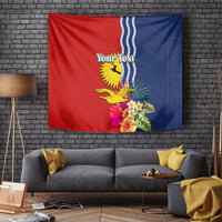 Personalised Kiribati Independence Day Tapestry Kiribati Map With Flag Color LT03 - Polynesian Pride