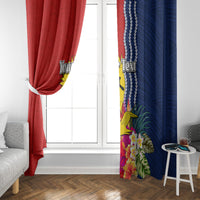 Personalised Kiribati Independence Day Window Curtain Kiribati Map With Flag Color LT03 - Polynesian Pride