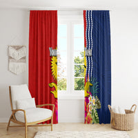 Personalised Kiribati Independence Day Window Curtain Kiribati Map With Flag Color LT03 - Polynesian Pride