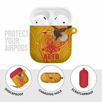 American Samoa Fautasi Race AirPods Case Aeto Pago Pago with Eagle Samoan Tribal Patterns LT03 - Polynesian Pride