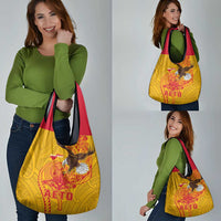 American Samoa Fautasi Race Grocery Bag Aeto Pago Pago with Eagle Samoan Tribal Patterns LT03 - Polynesian Pride
