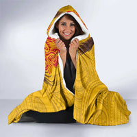 American Samoa Fautasi Race Hooded Blanket Aeto Pago Pago with Eagle Samoan Tribal Patterns LT03 - Polynesian Pride
