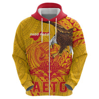 Personalized American Samoa Fautasi Race Hoodie Aeto Pago Pago with Eagle Samoan Tribal Patterns LT03 - Polynesian Pride