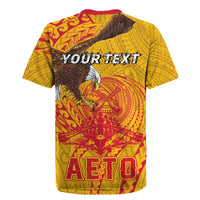 Personalized American Samoa Fautasi Race Rugby Jersey Aeto Pago Pago with Eagle Samoan Tribal Patterns LT03 - Polynesian Pride