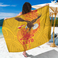 American Samoa Fautasi Race Sarong Aeto Pago Pago with Eagle Samoan Tribal Patterns LT03 One Size 44 x 66 inches Multicolor - Polynesian Pride
