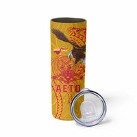 American Samoa Fautasi Race Skinny Tumbler Aeto Pago Pago with Eagle Samoan Tribal Patterns LT03 - Polynesian Pride