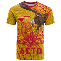 Personalized American Samoa Fautasi Race T Shirt Aeto Pago Pago with Eagle Samoan Tribal Patterns LT03 Multicolor - Polynesian Pride