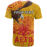 Personalized American Samoa Fautasi Race T Shirt Aeto Pago Pago with Eagle Samoan Tribal Patterns LT03 - Polynesian Pride