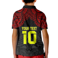 Custom Vitis Central Dabaris Rugby Kid Polo Shirt Papua New Guinea Polynesian Tattoo LT03 - Polynesian Pride
