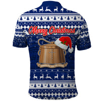 Tokelau Christmas Polo Shirt Santa Claus Tokelau Flag and Coat of Arms with Polynesian Pattern LT03 - Polynesian Pride