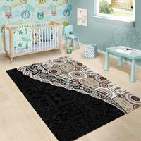 Tukenny Pattern Fijian War Clubs Mix Tapa Tribal Area Rug LT03 - Polynesian Pride