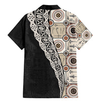 Tukenny Pattern Fijian War Clubs Mix Tapa Tribal Family Matching Mermaid Dress and Hawaiian Shirt LT03 - Polynesian Pride