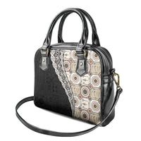 Tukenny Pattern Fijian War Clubs Mix Tapa Tribal Shoulder Handbag LT03 - Polynesian Pride