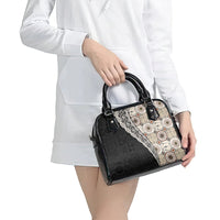 Tukenny Pattern Fijian War Clubs Mix Tapa Tribal Shoulder Handbag LT03 - Polynesian Pride