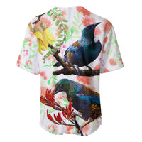 New Zealand Pohutukawa Tui Bird Baseball Jersey Kowhai Version LT03 - Polynesian Pride