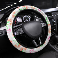 New Zealand Pohutukawa Tui Bird Steering Wheel Cover Kowhai Version LT03 Universal Fit White - Polynesian Pride