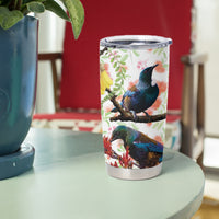 New Zealand Pohutukawa Tui Bird Tumbler Cup Kowhai Version LT03 - Polynesian Pride