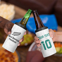 Custom New Zealand Football 4 in 1 Can Cooler Tumbler Go All Silver Ferns - Towards World Cup 2026