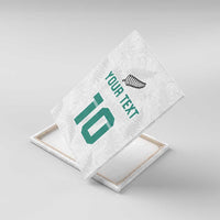 Custom New Zealand Football Canvas Wall Art Go All Silver Ferns - Towards World Cup 2026