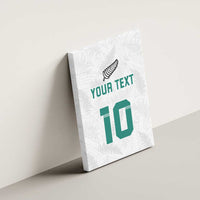 Custom New Zealand Football Canvas Wall Art Go All Silver Ferns - Towards World Cup 2026