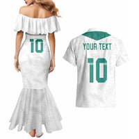 Custom New Zealand Football Couples Matching Mermaid Dress and Hawaiian Shirt Go All Silver Ferns - Towards World Cup 2026