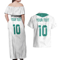 Custom New Zealand Football Couples Matching Off Shoulder Maxi Dress and Hawaiian Shirt Go All Silver Ferns - Towards World Cup 2026