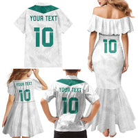 Custom New Zealand Football Family Matching Mermaid Dress and Hawaiian Shirt Go All Silver Ferns - Towards World Cup 2026