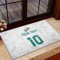 Custom New Zealand Football Rubber Doormat Go All Silver Ferns - Towards World Cup 2026