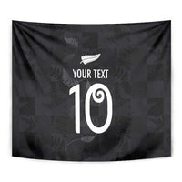 Custom New Zealand Rugby Tapestry All Silver Ferns Blacks
