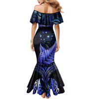 New Zealand Matariki Mermaid Dress Maori Pattern and Matariki Sky Night LT03 - Polynesian Pride