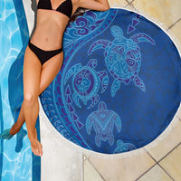 Hawaiian Turtles and Polynesian Art Tattoo Beach Blanket Ocean Abyss LT03 - Polynesian Pride