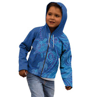 Hawaiian Turtles and Polynesian Art Tattoo Kid Hoodie Ocean Abyss LT03 - Polynesian Pride