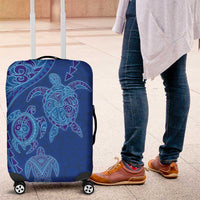 Hawaiian Turtles and Polynesian Art Tattoo Luggage Cover Ocean Abyss