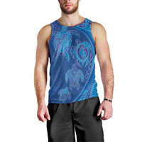 Hawaiian Turtles and Polynesian Art Tattoo Men Tank Top Ocean Abyss LT03 - Polynesian Pride