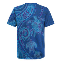 Hawaiian Turtles and Polynesian Art Tattoo Rugby Jersey Ocean Abyss