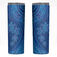 Hawaiian Turtles and Polynesian Art Tattoo Skinny Tumbler Ocean Abyss