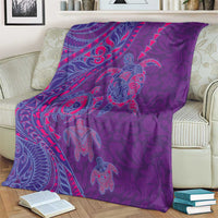 Hawaiian Turtles and Polynesian Art Tattoo Blanket Dusky Violet LT03 - Polynesian Pride