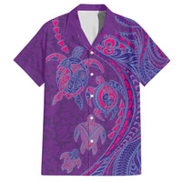 Hawaiian Turtles and Polynesian Art Tattoo Hawaiian Shirt Dusky Violet LT03 Purple - Polynesian Pride