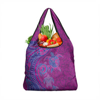 Hawaiian Turtles and Polynesian Art Tattoo Grocery Bag Cerise LT03 1-pack One Size Pink - Polynesian Pride